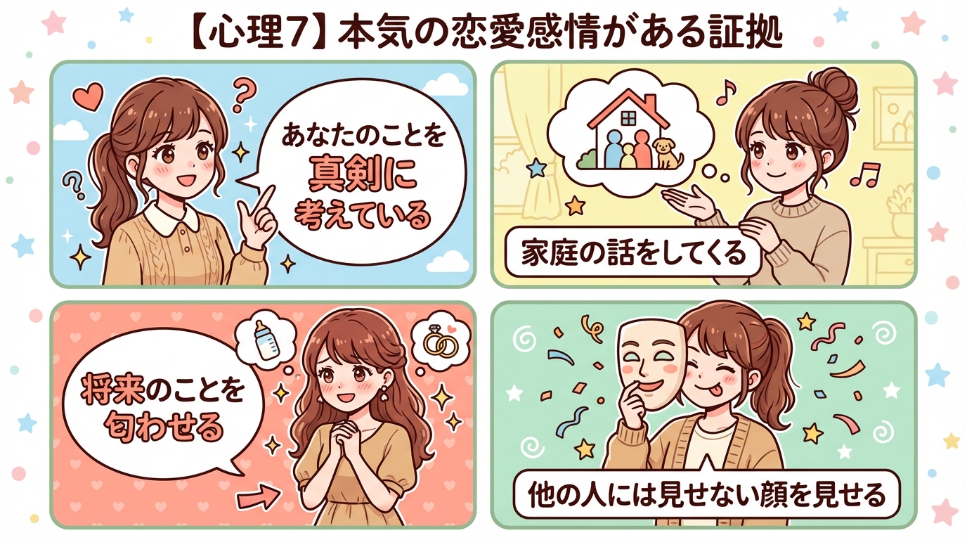 【心理7】本気の恋愛感情がある証拠