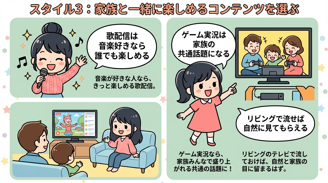 スタイル3：家族と一緒に楽しめるコンテンツを選ぶ