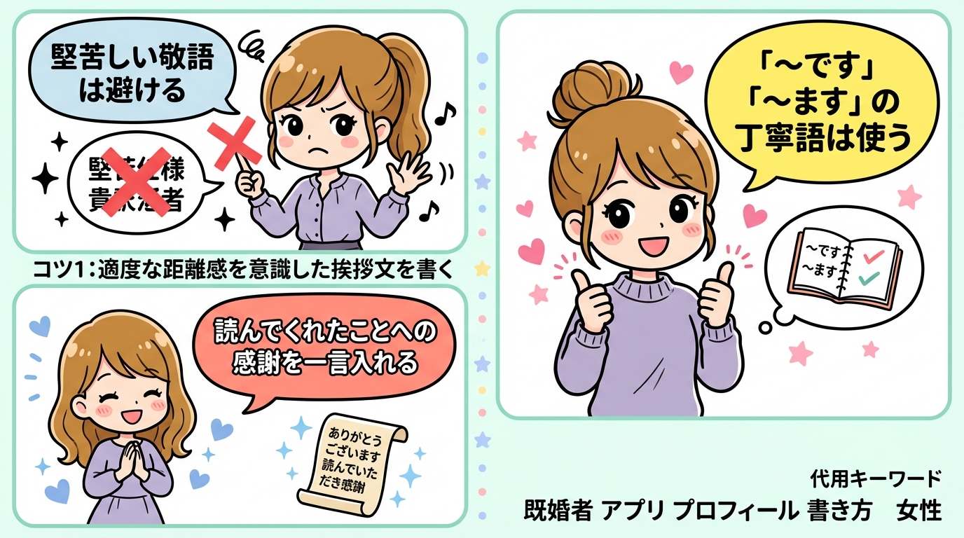 コツ1:適度な距離感を意識した挨拶文を書く