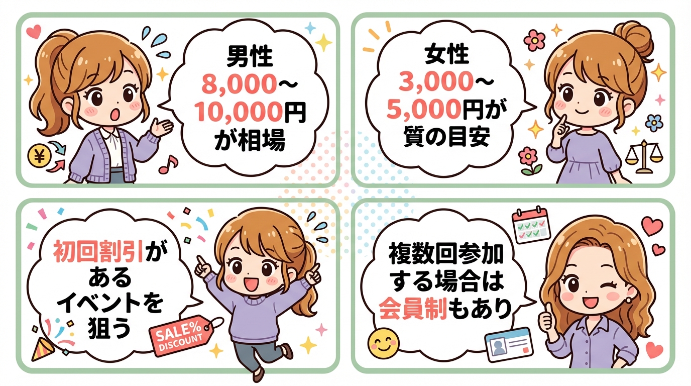 参加費用の相場とコスパの良いイベント選び