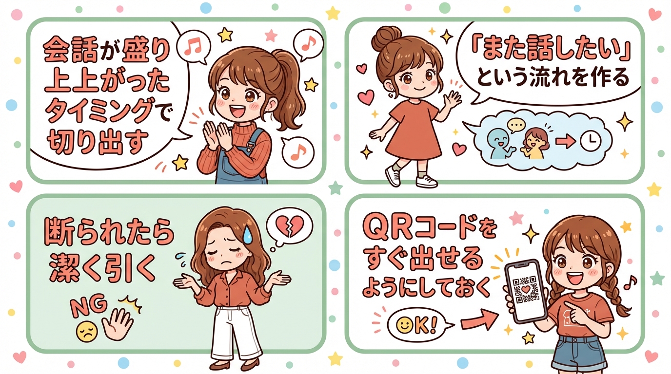 自然な連絡先交換につなげる会話の流れ