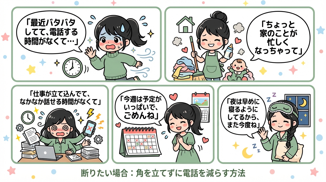 断りたい場合：角を立てずに電話を減らす方法