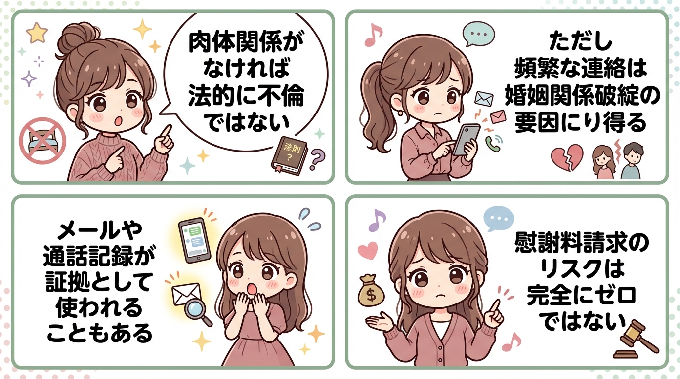 電話やメールだけでも不倫になるのか？法的リスクを解説