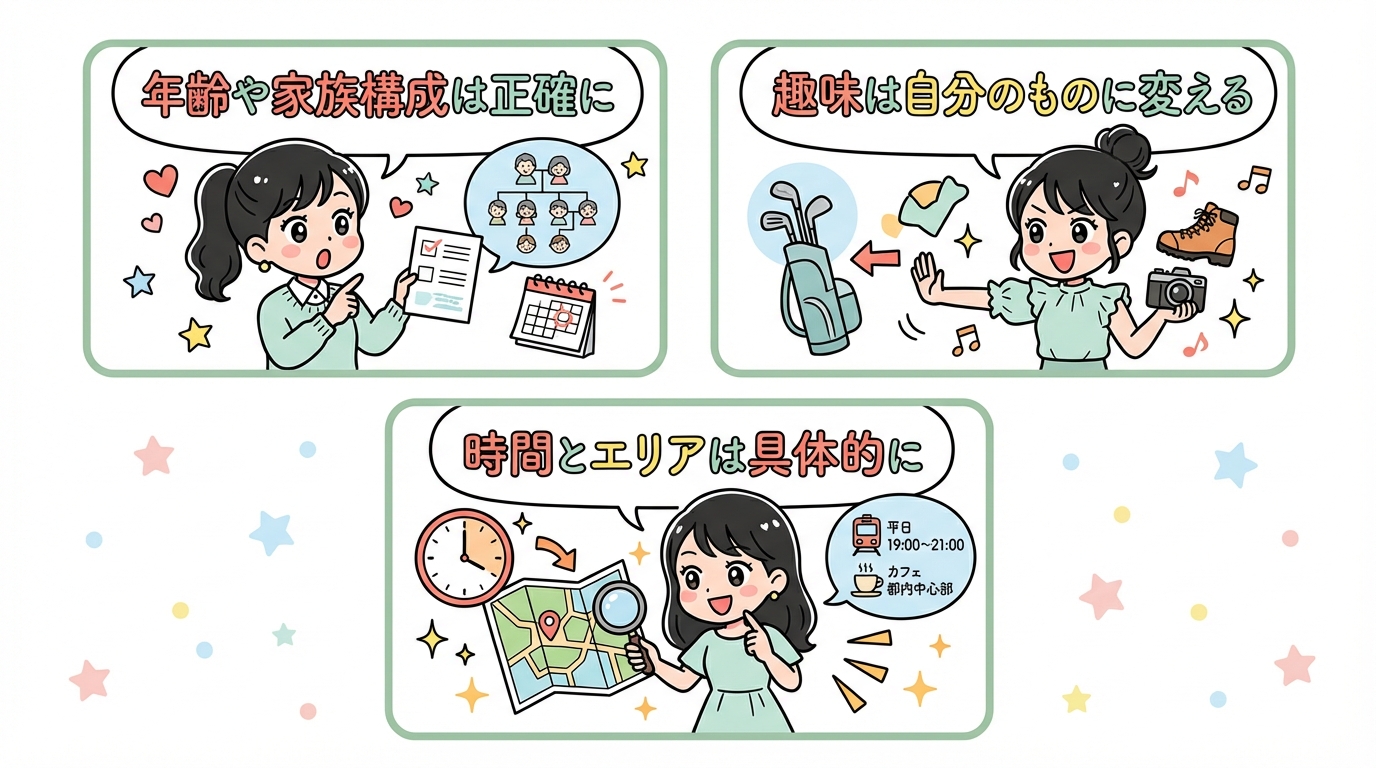 例文をアレンジする際の3つの注意点