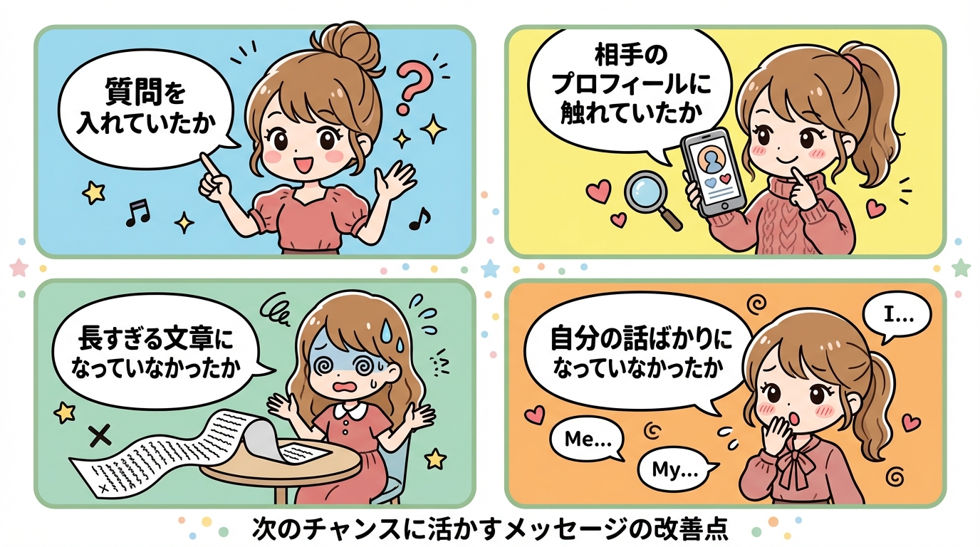 次のチャンスに活かすメッセージの改善点