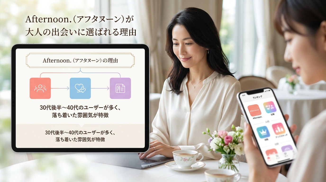 Afternoon.(アフタヌーン)が大人の出会いに選ばれる理由