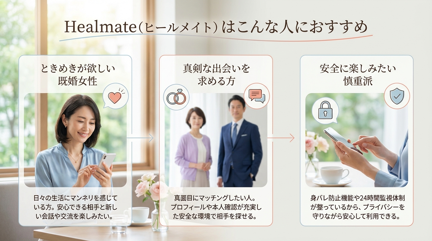 Healmate(ヒールメイト)はこんな人におすすめ