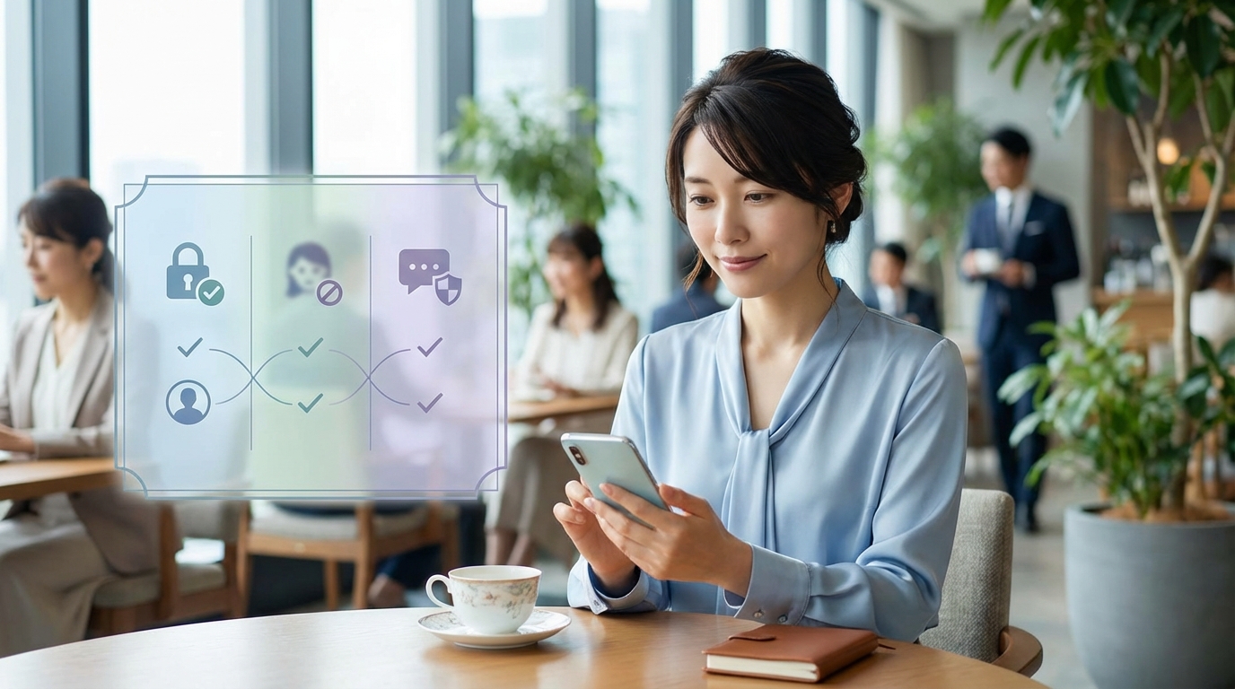 既婚者クラブのプライバシー保護機能が充実している