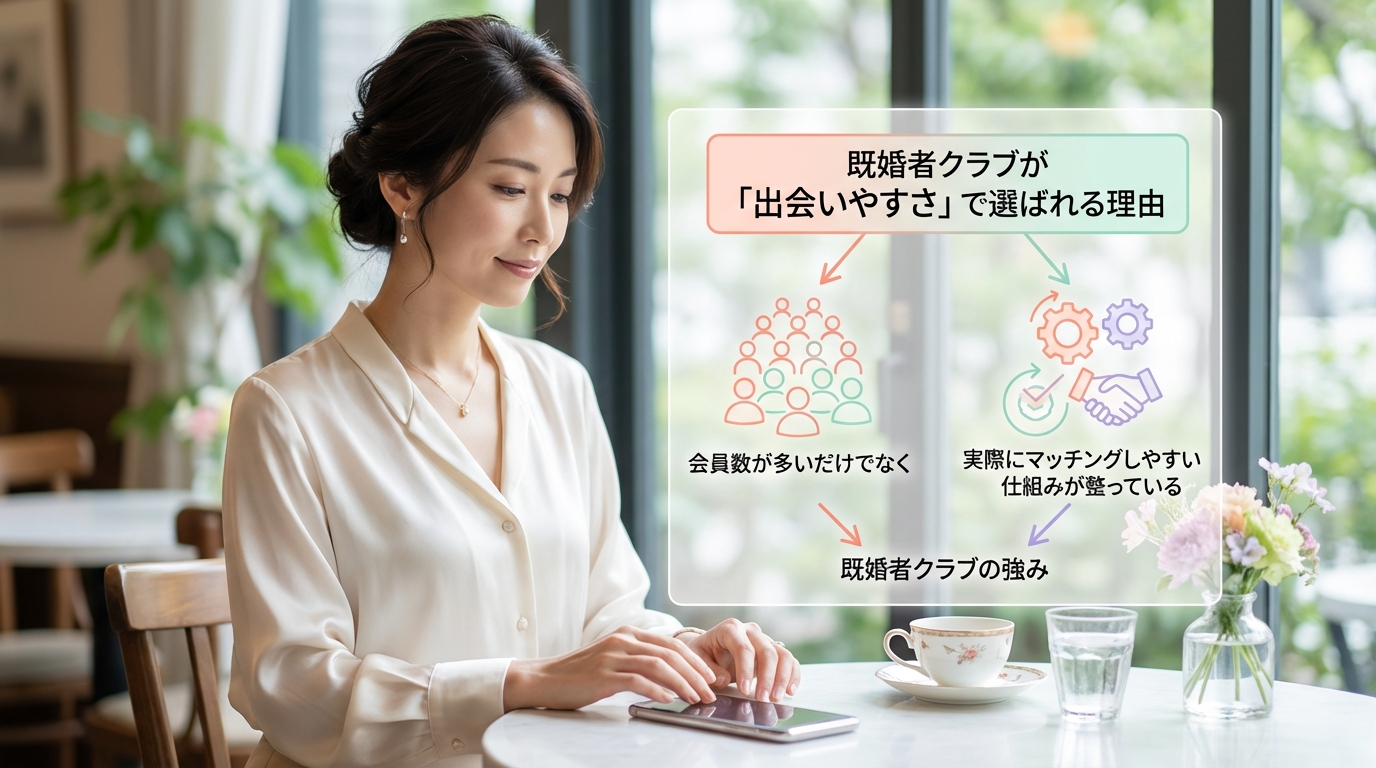 既婚者クラブが「出会いやすさ」で選ばれる理由